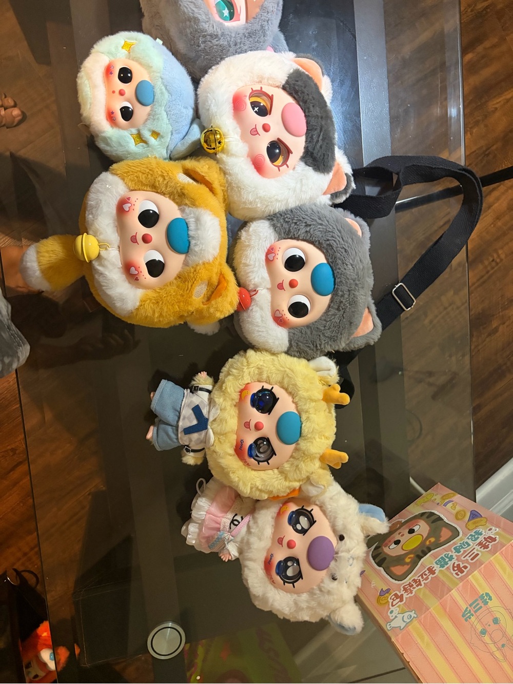 Baby three and Inns Plush Character Crossbody Bag & Plush Dolls - Colorful Faces
